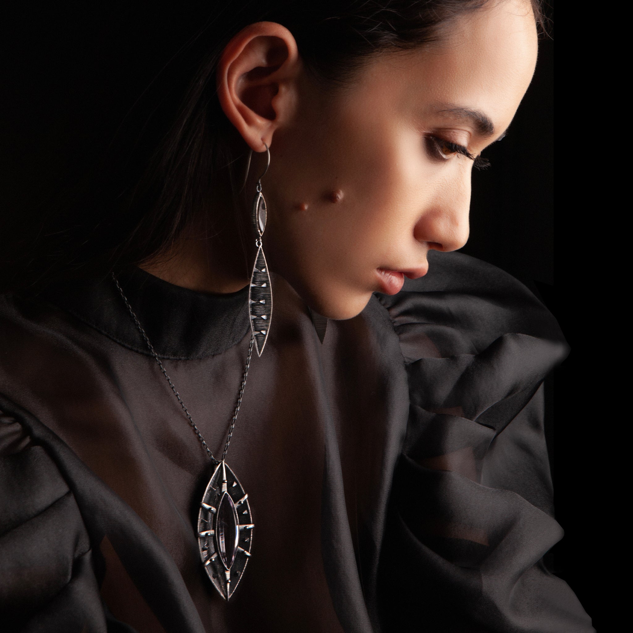 Internal Pyramids Earrings
